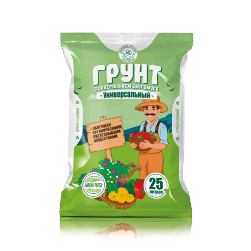 Грунт торфяной Магия Роста с биогумусом Универсальный, 25л г ...